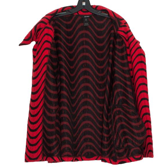 Ali Miles Jacket 3/4 Sleeve Psychedelic Retro Grunge Goth Avant Garde Red Medium - Picture 2 of 9